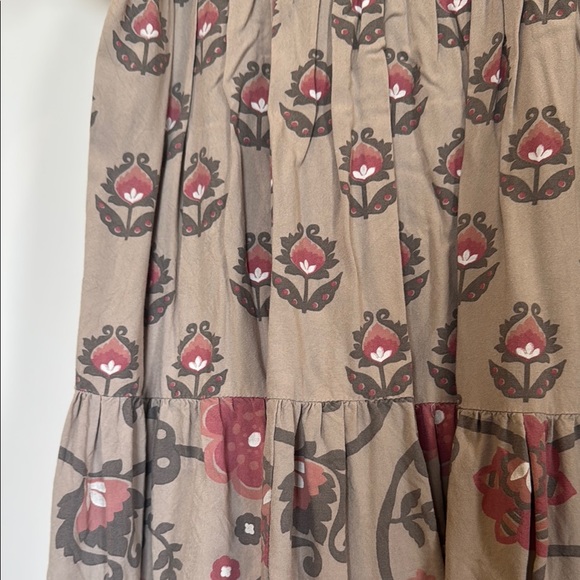 Bombay Tan Pleated Sundress with Cuffed Sleeves - Picture 5 of 6